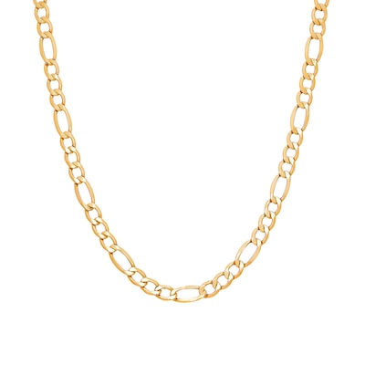 Men's 5.8mm Figaro Chain Necklace in Hollow 14K Gold