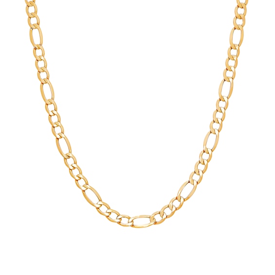 Men's 5.8mm Figaro Chain Necklace in Hollow 14K Gold