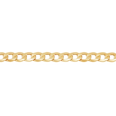 Men's 7.0mm Curb Chain Bracelet in Hollow 14K Gold - 9"