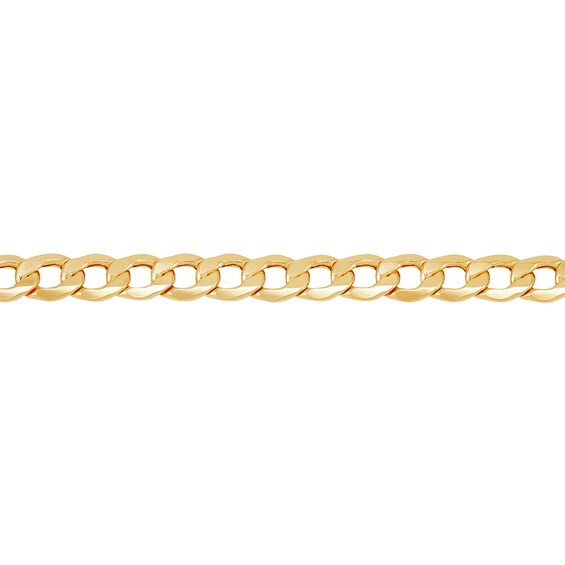 Men's 7.0mm Curb Chain Bracelet in Hollow 14K Gold - 9"