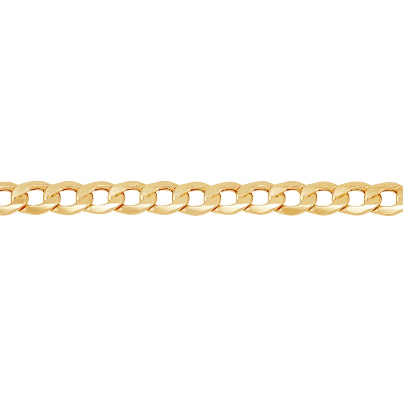 Men's 7.0mm Curb Chain Bracelet in Hollow 14K Gold - 9