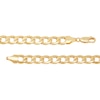 Thumbnail Image 2 of Men's 7.0mm Curb Chain Bracelet in Hollow 14K Gold - 9"