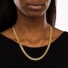 Thumbnail Image 1 of Men's 7.0mm Curb Chain Necklace in Hollow 14K Gold - 22"