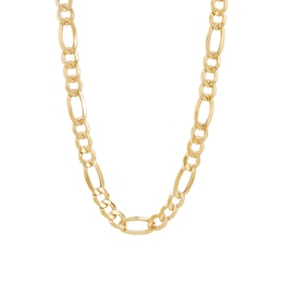 Men's 9.0mm Figaro Chain Necklace in Hollow 10K Gold - 26&quot;