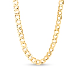 Men's 11.3mm Curb Chain Necklace in Hollow 10K Gold - 26&quot;