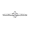 0.045 CT. T.W. Diamond Clover Promise Ring in Sterling Silver