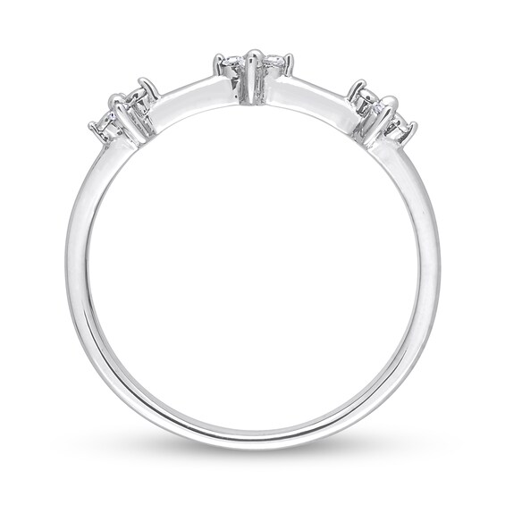 0.08 CT. T.W. Diamond Trio Promise Ring in Sterling Silver