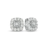 Thumbnail Image 0 of 0.52 CT. T.W. Diamond Cushion-Shaped Frame Stud Earrings in Sterling Silver