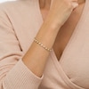 Thumbnail Image 1 of 1.00 CT. T.W. Composite Diamond Teardrop Line Bracelet in 10K Gold – 7.5"
