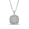 Thumbnail Image 0 of 0.50 CT. T.W. Composite Cushion-Shaped Diamond Pendant in 10K White Gold
