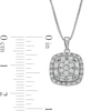 Thumbnail Image 2 of 0.50 CT. T.W. Composite Cushion-Shaped Diamond Pendant in 10K White Gold