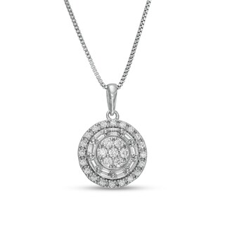 0.50 CT. T.W. Composite Diamond Pendant in 10K White Gold