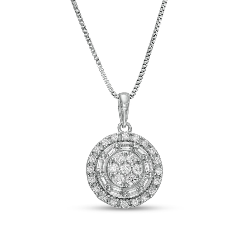 0.50 CT. T.W. Composite Diamond Pendant in 10K White Gold|Peoples Jewellers