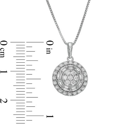 0.50 CT. T.W. Composite Diamond Pendant in 10K White Gold