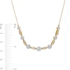 1.00 CT. T.W. Diamond Alternating Necklace in 10K Gold