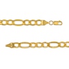 Thumbnail Image 3 of Men's 5.8mm Figaro Chain Necklace in Hollow 14K Gold - 22"