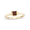 Thumbnail Image 0 of 4.0mm Princess-Cut Garnet Solitaire Channel-Set Ring in 10K Gold
