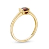 Thumbnail Image 2 of 4.0mm Princess-Cut Garnet Solitaire Channel-Set Ring in 10K Gold