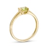 Thumbnail Image 2 of 4.0mm Princess-Cut Peridot Solitaire Channel-Set Ring in 10K Gold