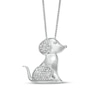 Thumbnail Image 0 of Diamond Accent Dog Pendant in Sterling Silver