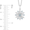 Thumbnail Image 5 of Enchanted Disney Elsa Swiss Blue Topaz and 0.147 CT. T.W. Diamond Snowflake Pendant and Earrings Set in Sterling Silver