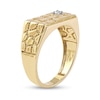 Thumbnail Image 2 of Men's 0.05 CT. T.W. Diamond Solitaire Star Nugget Wedding Band in 10K Gold