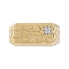 Thumbnail Image 3 of Men's 0.05 CT. T.W. Diamond Solitaire Star Nugget Wedding Band in 10K Gold