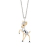 Disney Treasures Bambi 0.115 CT. T.W. Black and White Diamond Pendant in Sterling Silver and 10K Gold - 19"