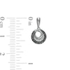 0.20 CT. T.W. Black Enhanced and White Diamond Spiral Drop Earrings in Sterling Silver