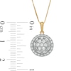 Thumbnail Image 2 of 0.50 CT. T.W. Composite Oval Diamond Frame Pendant in 10K Gold