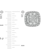 Thumbnail Image 3 of 1.00 CT. T.W. Composite Cushion-Shaped Diamond Stud Earrings in 10K Gold