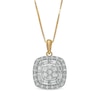 Thumbnail Image 0 of 0.50 CT. T.W. Composite Cushion-Shaped Diamond Frame Pendant in 10K Gold