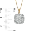 Thumbnail Image 2 of 0.50 CT. T.W. Composite Cushion-Shaped Diamond Frame Pendant in 10K Gold