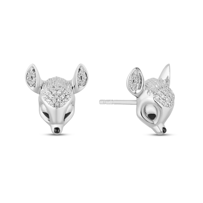Disney Treasures Bambi 0.115 CT. T.W. Diamond Stud Earrings in Sterling Silver
