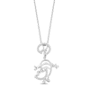 Thumbnail Image 0 of Disney Treasures Alice in Wonderland 0.085 CT. T.W. Diamond Cheshire Cat Pendant in Sterling Silver – 19"