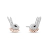 Thumbnail Image 0 of Disney Treasures Alice in Wonderland 0.145 CT. T.W. Diamond White Rabbit Earrings in Sterling Silver and 10K Rose Gold