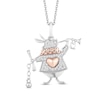 Thumbnail Image 0 of Disney Treasures Alice in Wonderland 0.085 CT. T.W. Diamond White Rabbit Pendant in Sterling Silver and 10K Rose Gold