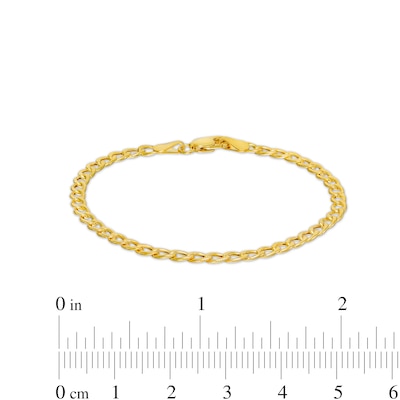 Child's 3.2mm Curb Chain Bracelet in Hollow 14K Gold – 6"