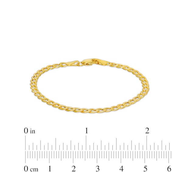 Child's 3.2mm Curb Chain Bracelet in Hollow 14K Gold – 6"