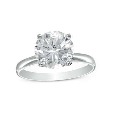 CT. Certified Diamond Solitaire Engagement Ring in 14K White Gold (J/I3