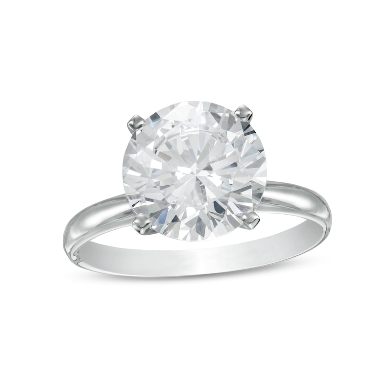 Main Image 1 of 4.00 CT. Certified Diamond Solitaire Engagement Ring in 14K White Gold (J/I3)