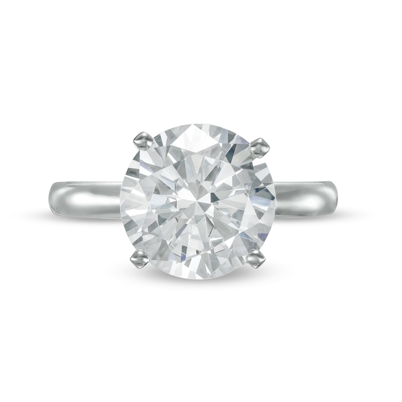 Main Image 3 of 4.00 CT. Certified Diamond Solitaire Engagement Ring in 14K White Gold (J/I3)