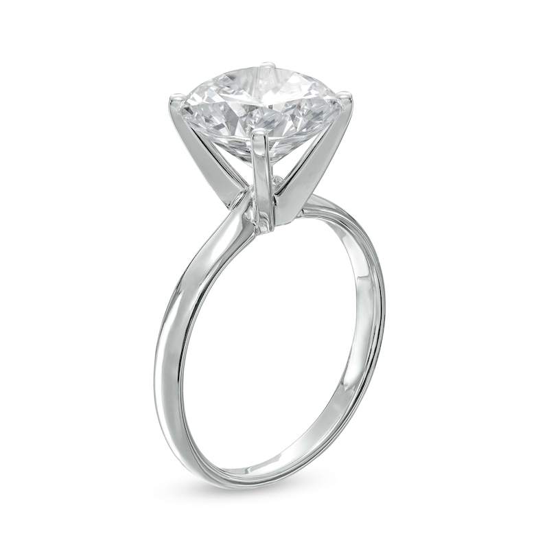 Main Image 2 of 4.00 CT. Certified Diamond Solitaire Engagement Ring in 14K White Gold (I/I2)