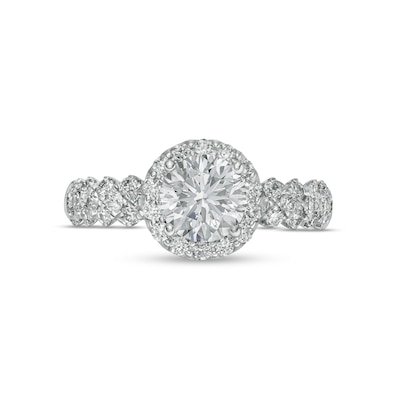 Vera Wang Love Collection 1.69 CT. T.W. Certified Lab-Created Diamond Frame Engagement Ring in 14K White Gold