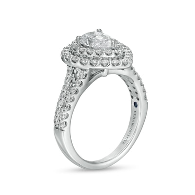 Vera Wang Love Collection 1.95 CT. T.W. Certified Lab-Created Diamond Double Frame Engagement Ring in 14K White Gold