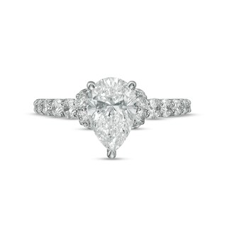 Vera Wang Love Collection 2.23 CT. T.W. Certified Lab-Created Diamond Collar Engagement Ring in 14K White Gold