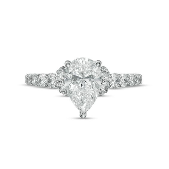 Vera Wang Love Collection 2.23 CT. T.W. Certified Lab-Created Diamond Collar Engagement Ring in 14K White Gold