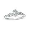 0.20 CT. T.W. Marquise Diamond Sunburst Vintage-Style Promise Ring in 10K White Gold