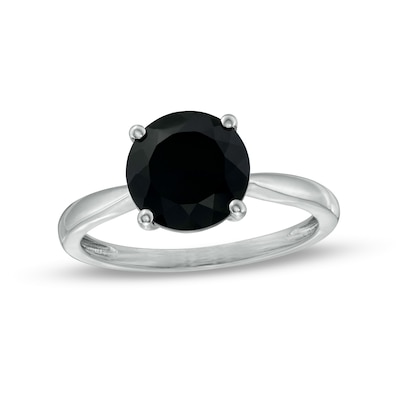 2.95 CT. Black Enhanced Diamond Solitaire Engagement Ring in 10K Gold