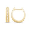 Thumbnail Image 0 of 0.12 CT. T.W. Diamond Hoop Earrings in 10K Gold